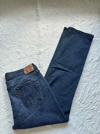Jean Levi’s 505 Straight femme – taille 42/44 XL/2XL bleu foncé mi taille Modèle US rare