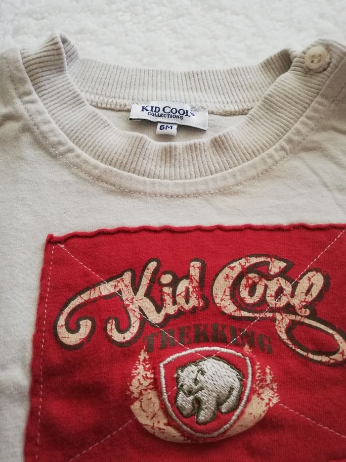 Tee shirt manche longue garçon 6 mois kid cool - photo numéro 2