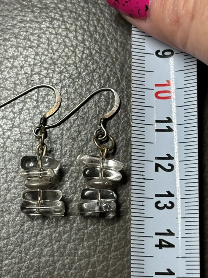 Boucles d’oreilles argent et cristal de roche - photo numéro 4