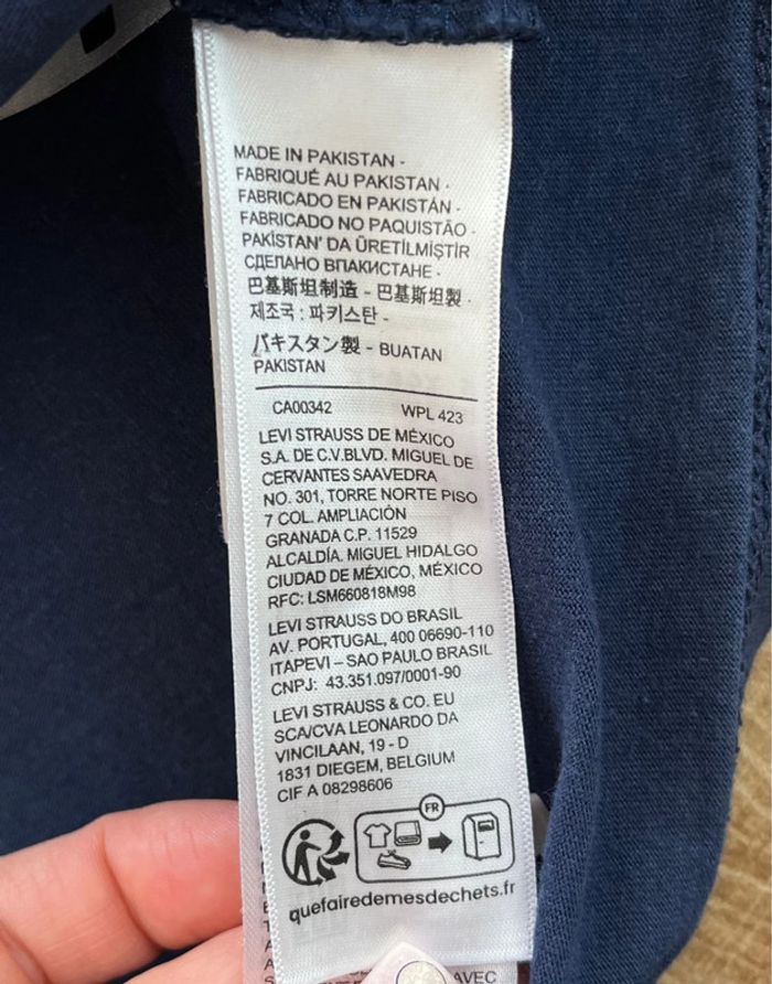 T.shirt/polo à manches courtes bleu marine Levi's, pour homme, taille M - photo numéro 5