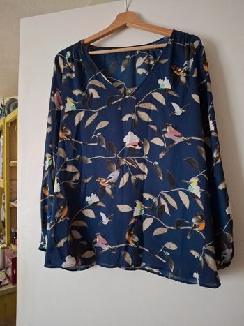 Haut Zara bleu nuit taille L