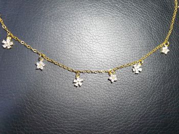 Collier en acier inoxydable charms marguerite