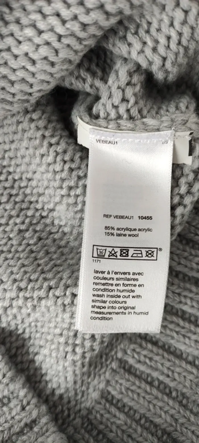 Gros Pull gris clair Celio S - photo numéro 4