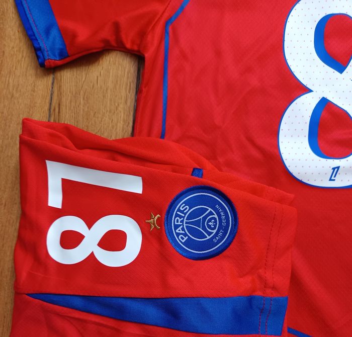 maillot  Psg football 6 ANS PSG modèle JOAO NEVES rouge extérieur 2026 - photo numéro 6
