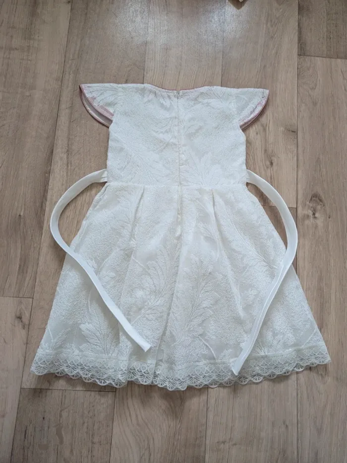 Robe de cérémonie chic blanche dentelle 2-3 ans - photo numéro 7