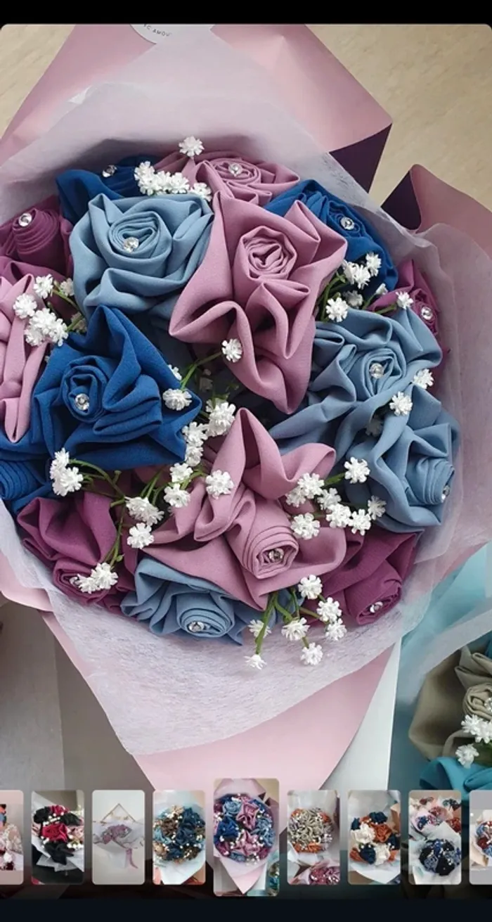 Bouquet de hijabs soie de Médine ou Jersey prémium - photo numéro 5