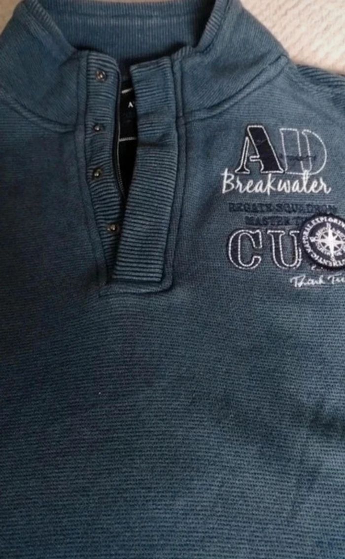 Pull bleu/gris pour homme - photo numéro 3