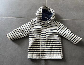 Imperméable bébé style marinière