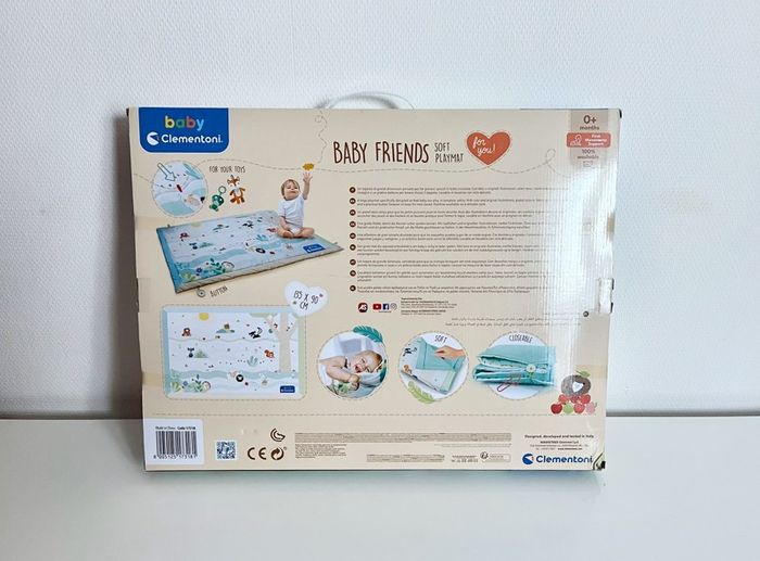 Tapis de jeu doux Baby Friends, tapis d'eveil Clementoni 0+m - photo numéro 4