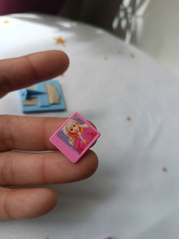 Cadre photo picture barbie mattel vintage bleu blue violet purple rose pink poupée doll mannequin - photo numéro 6