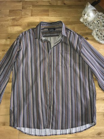 chemise finement lignée armand thierry neuve 2XL