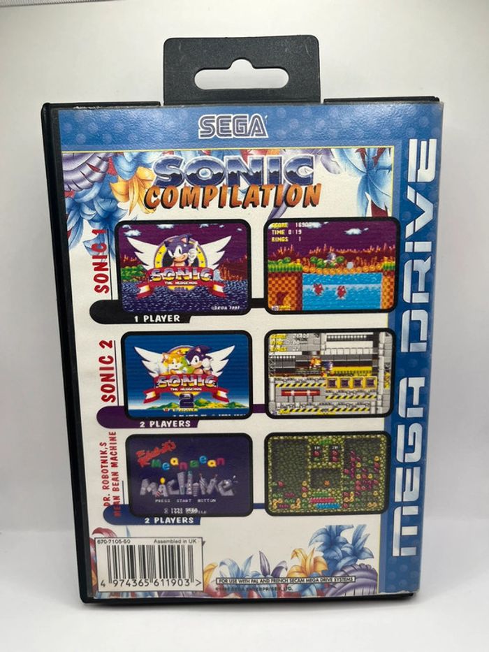 Sonic Compilation Jeux Sega Mega Drive Complet - photo numéro 2