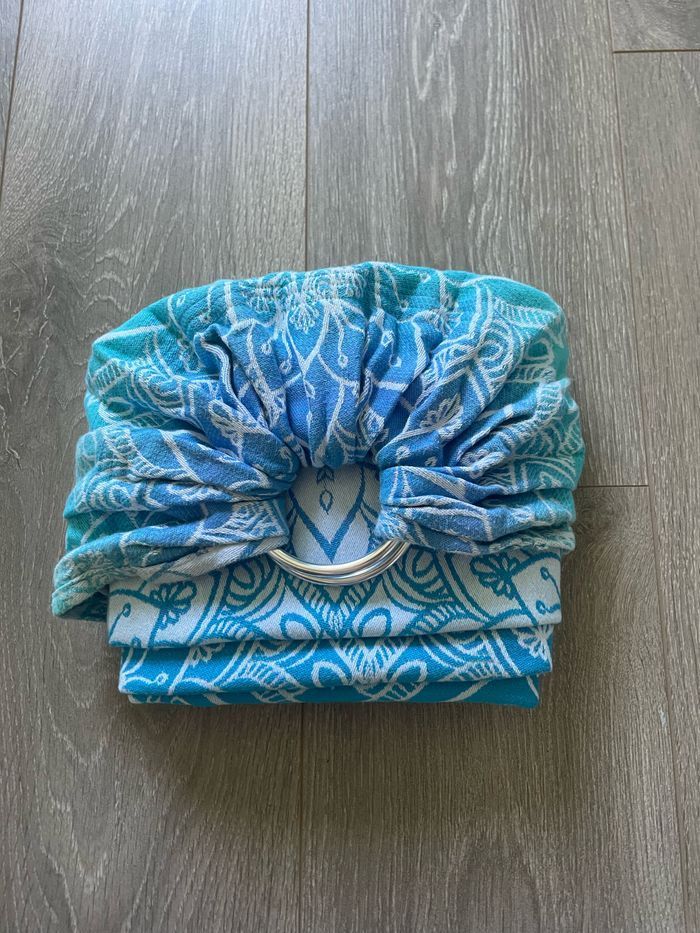 Portage sling ringsling de la marque BeLenka modèle Mandala Bleu - photo numéro 5