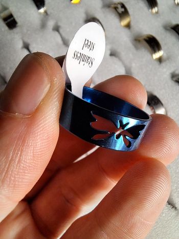 Bague acier inoxydable silhouette