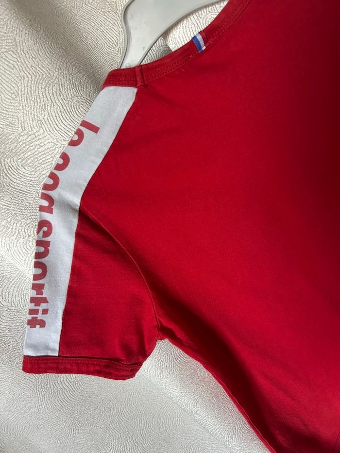 T-shirt rouge et blanc 10 ans Le coq sportif - photo numéro 4