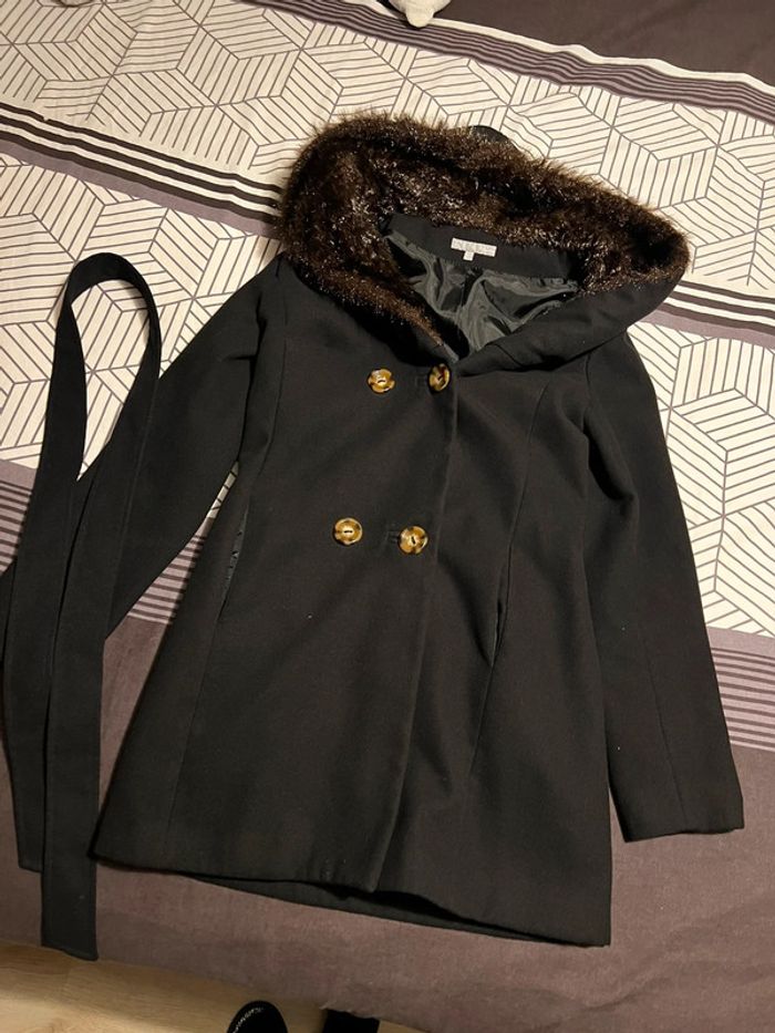 Manteau long à capuche femme etam