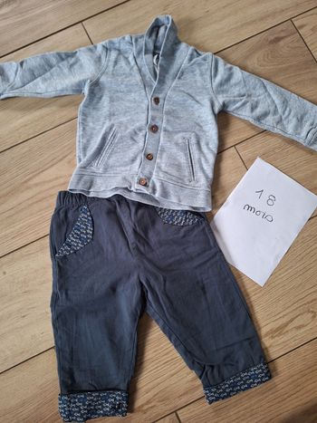 Ensemble 18 mois garçon bleu bleu marine 