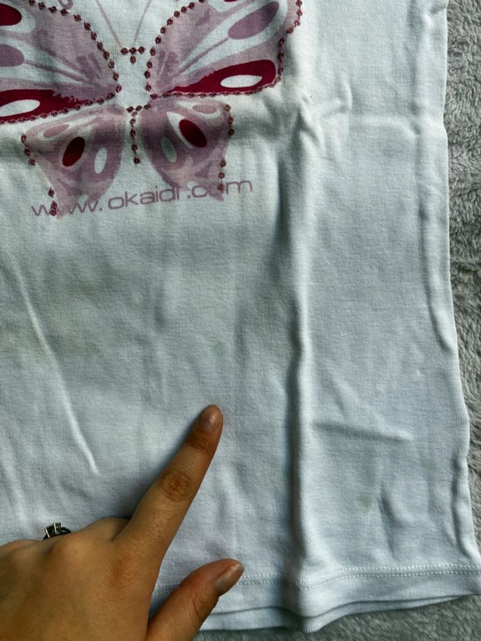 T-shirt blanc okaidi 10 ans - photo numéro 3