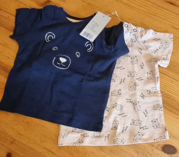 Lot 2 t-shirt bébé mixte neufs
