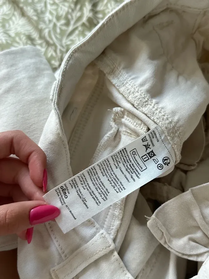 Cargo blanc cassé Gémo - taille 36 - photo numéro 6