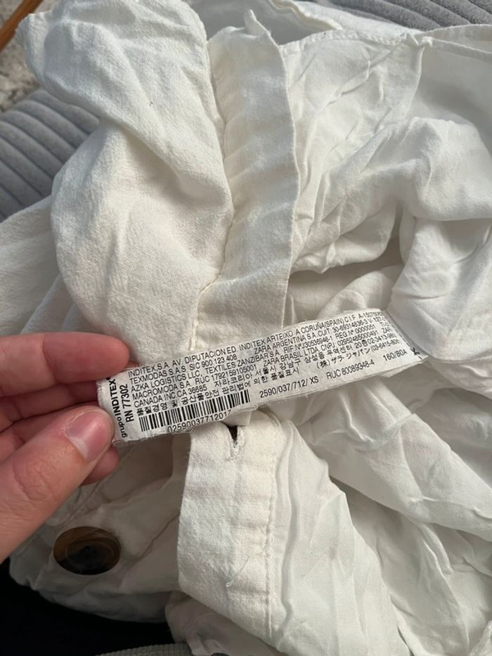 Robe blanche bretelle marque Zara taille xs - photo numéro 3