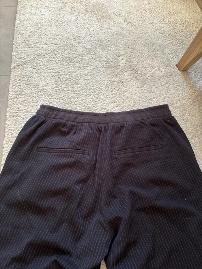 pantalon noir à rayures mango taille M - photo numéro 8