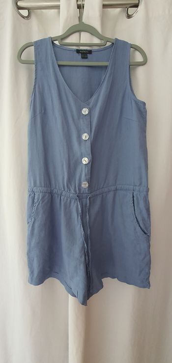 Combi short sans manches lin mélangé