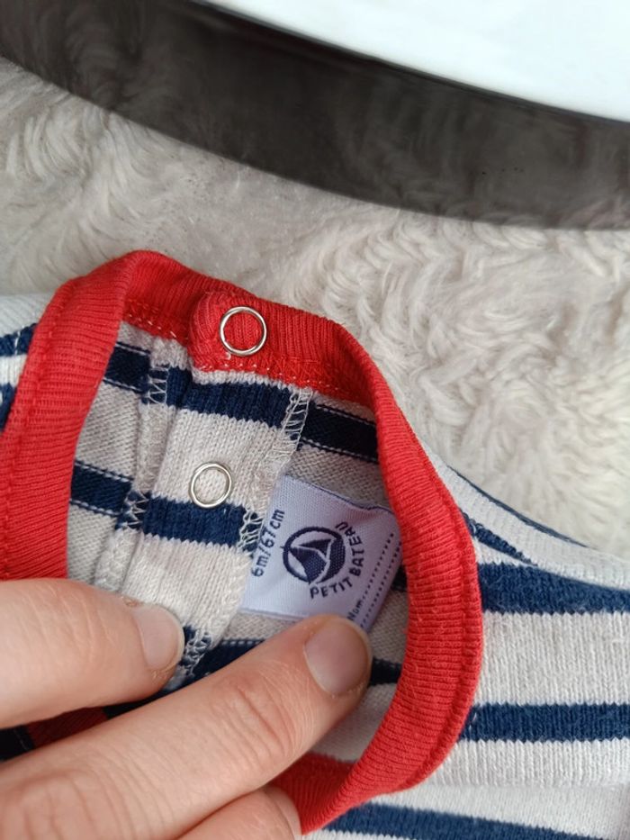 Pull à rayures Garçon 6 mois Petit bateau 100% coton - photo numéro 5