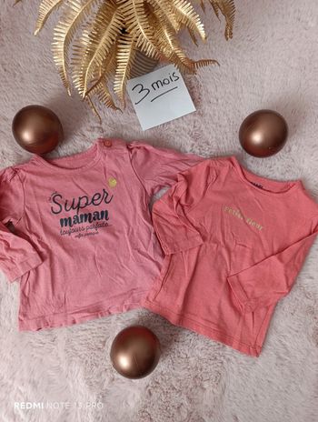 T shirt super maman toujours parfaite Gémo, petite fleure kiabi