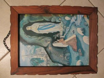 Tableau avec cadre en bois