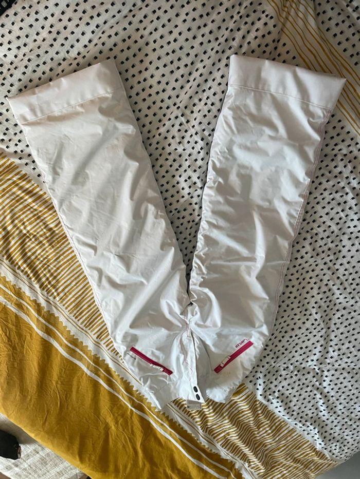 Pantalon de ski banc et rose wedze 14 ans