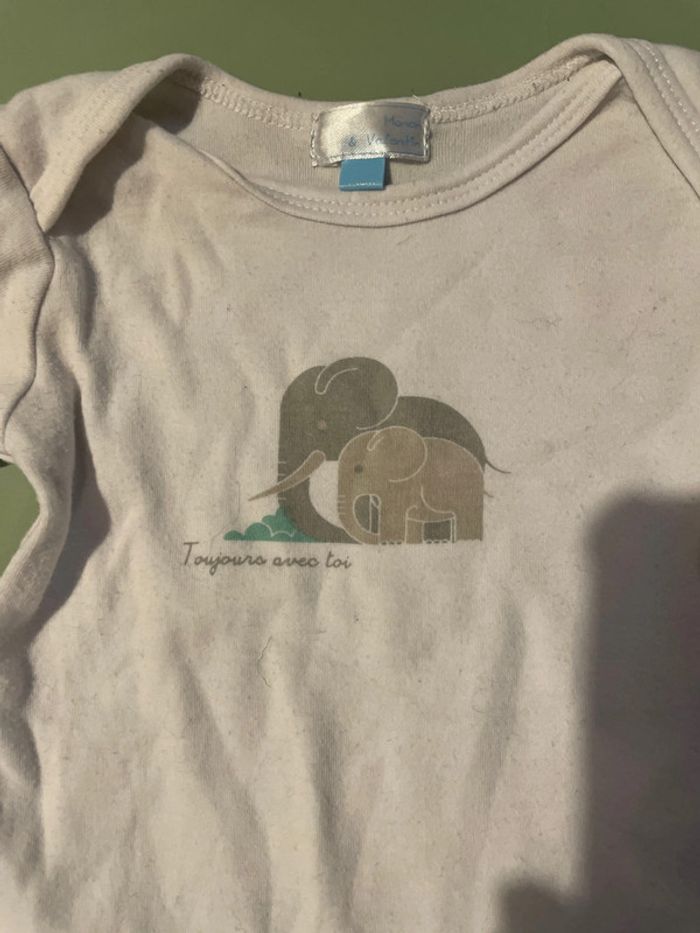 Lot de 4 bodies à manches longues 12 mois + 1 offert - photo numéro 9