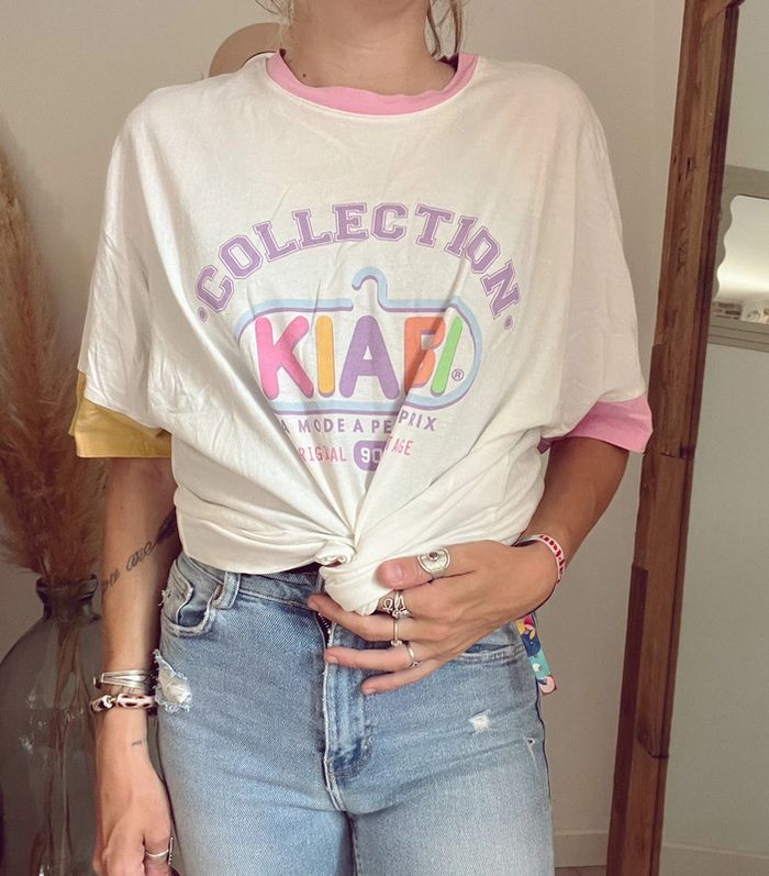 Tee-shirts Kiabi Collection 90s vintage pastel oversize loose taille M - photo numéro 2