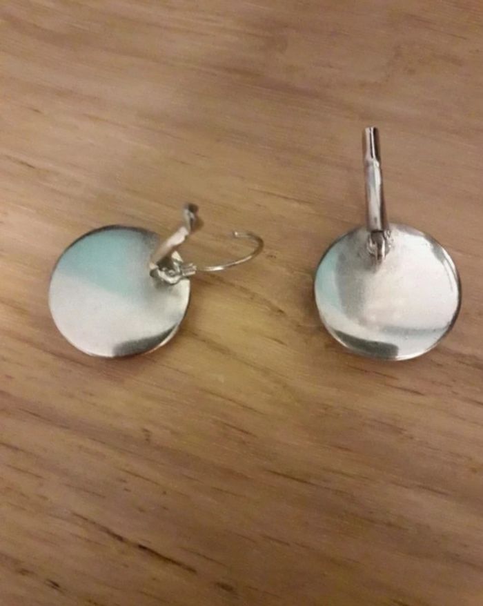 Boucles d'oreilles cabochon - photo numéro 2