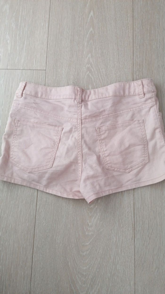 Short en jean rose pâle - photo numéro 3