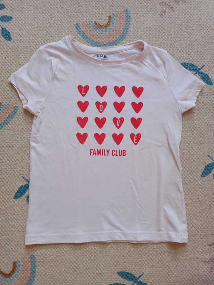 T-shirt rose family club 4 ans kiabi