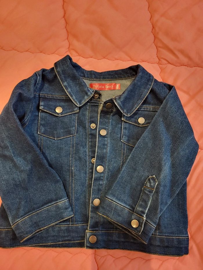Veste jean bleue marine