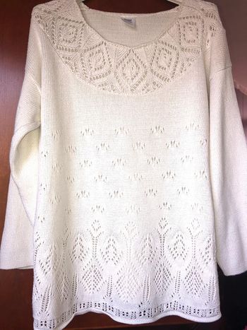 Pull blanc taille unique