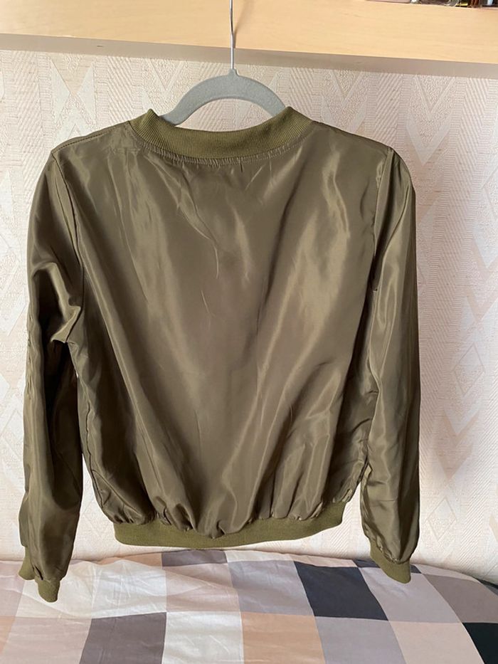 Superbe belle veste bomber  kaki E.Diva taille M - photo numéro 9