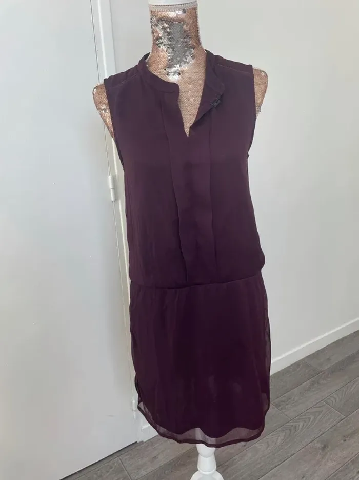Robe prune Bonobo taille S Voilage