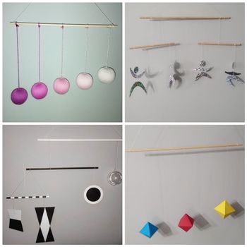 Neuf lot de 4 mobiles Montessori
