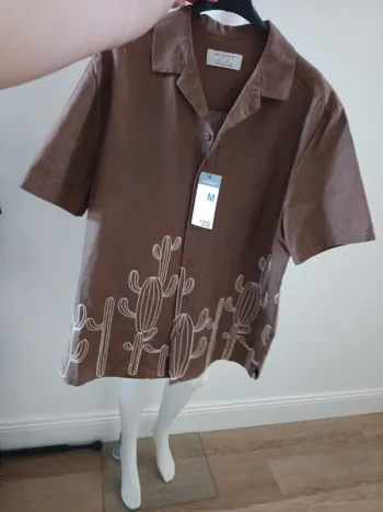 Magnifique chemise marron Primark taille M neuve