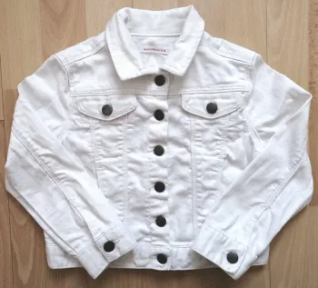 Veste en jean blanche Mixte 2-3 ans