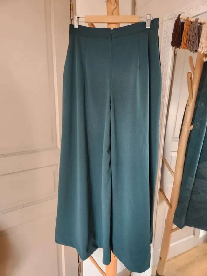 Pantalon palazzo vert lfen micheline pitt - photo numéro 2