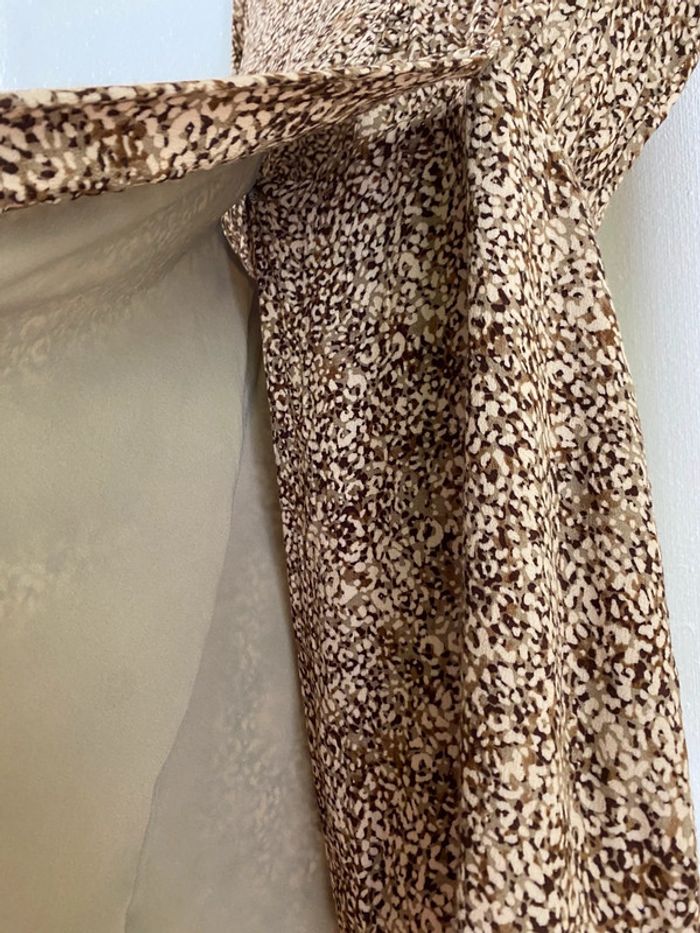 Robe Zara marron beige avec epaulettes taille XS - photo numéro 5