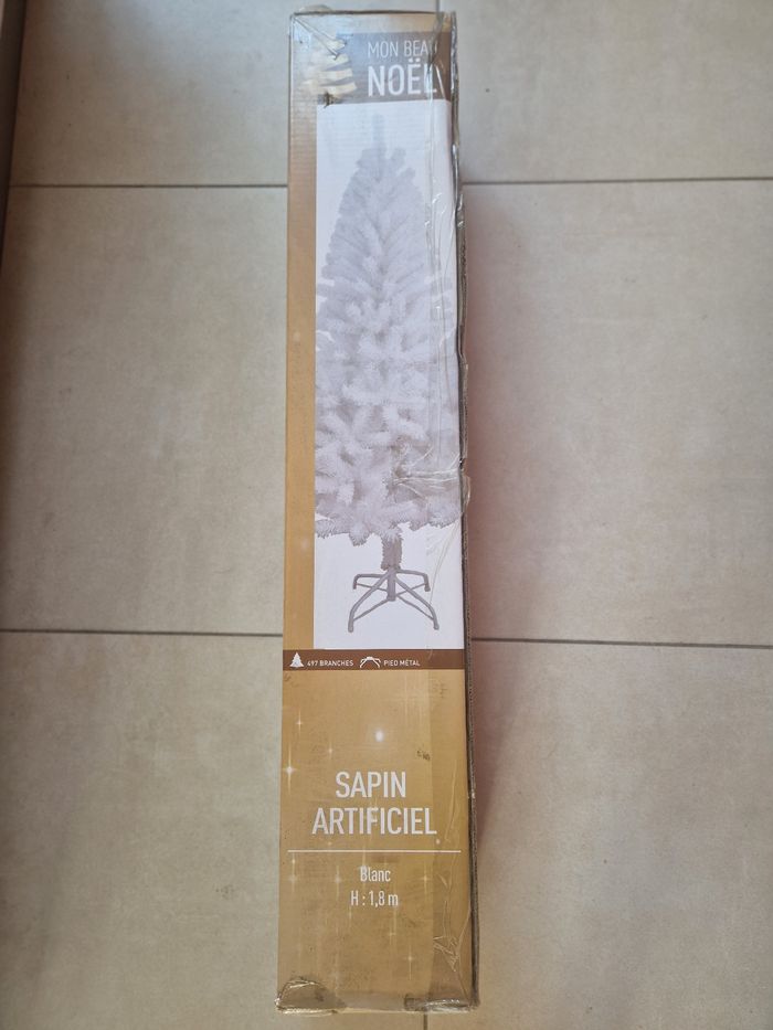 Sapin artificiel blanc - 180 cm - 497 branches