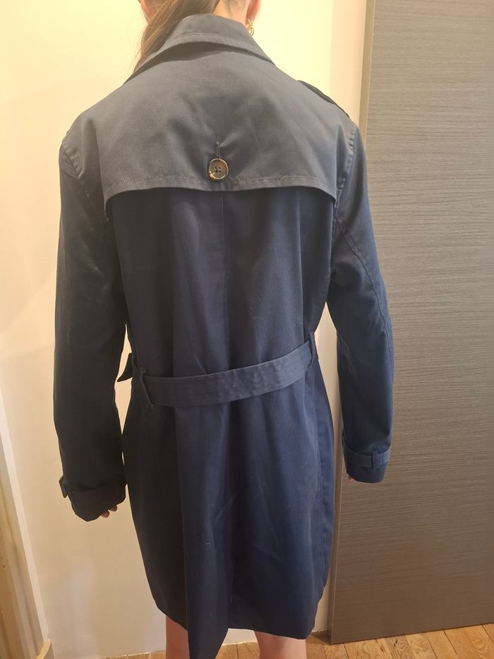 Trench La Halle bleu marine taille 46 - photo numéro 2