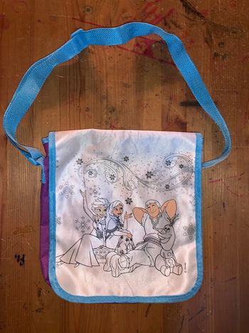 Sac à bandoulière enfant La reine des neiges Disney Rabat Visuel spécial coloriage