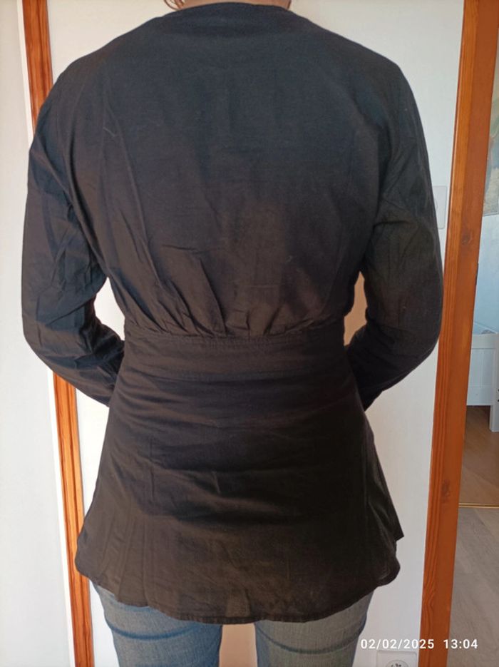 Blouse noire vintage taille 36/S - photo numéro 5
