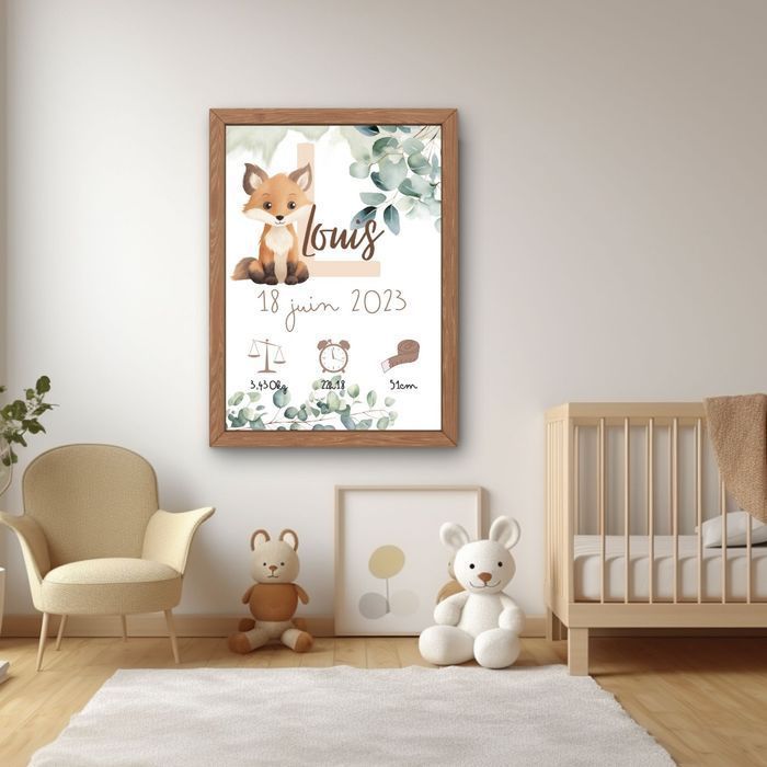 affiche naissance personnalisé
